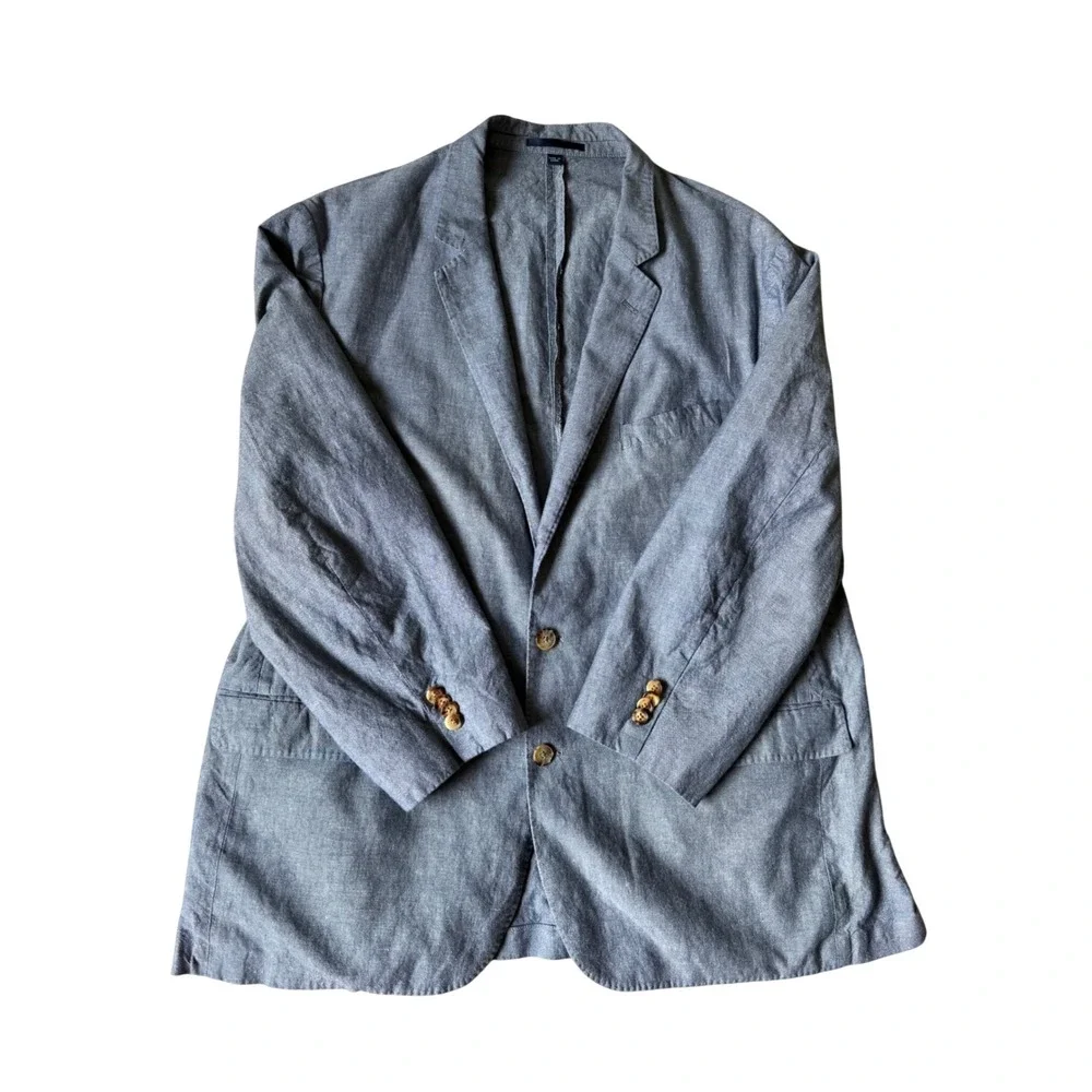J Crew Ludlow Mens Suit jacket Blazer Baird McNutt Irish Linen Blend 48R